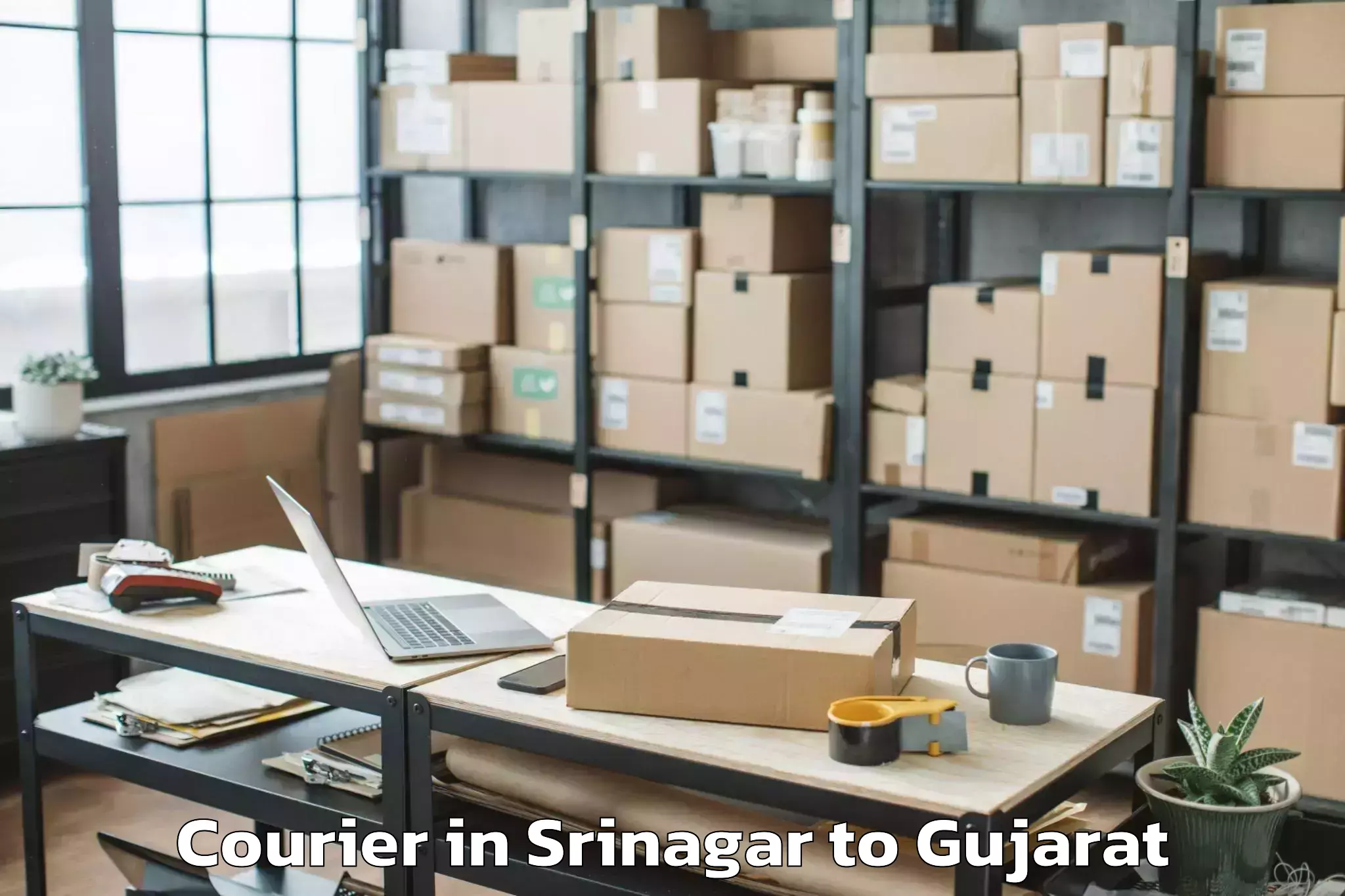 Professional Srinagar to Dhuvaran Courier